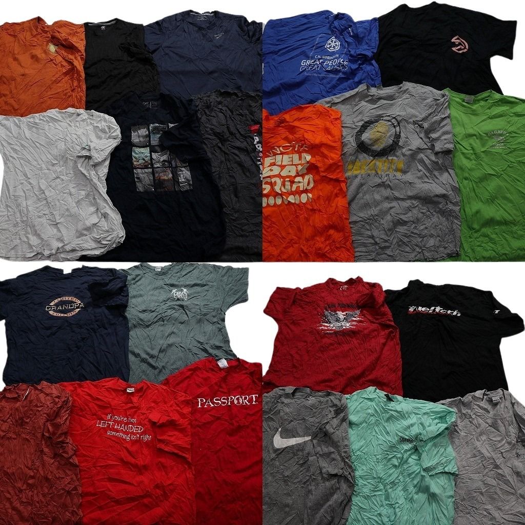 古着卸 まとめ売り カラーmix プリント 半袖Tシャツ 21枚セット (メンズ 2XL ) NIKE フォトプリント ワンポイント MT0942