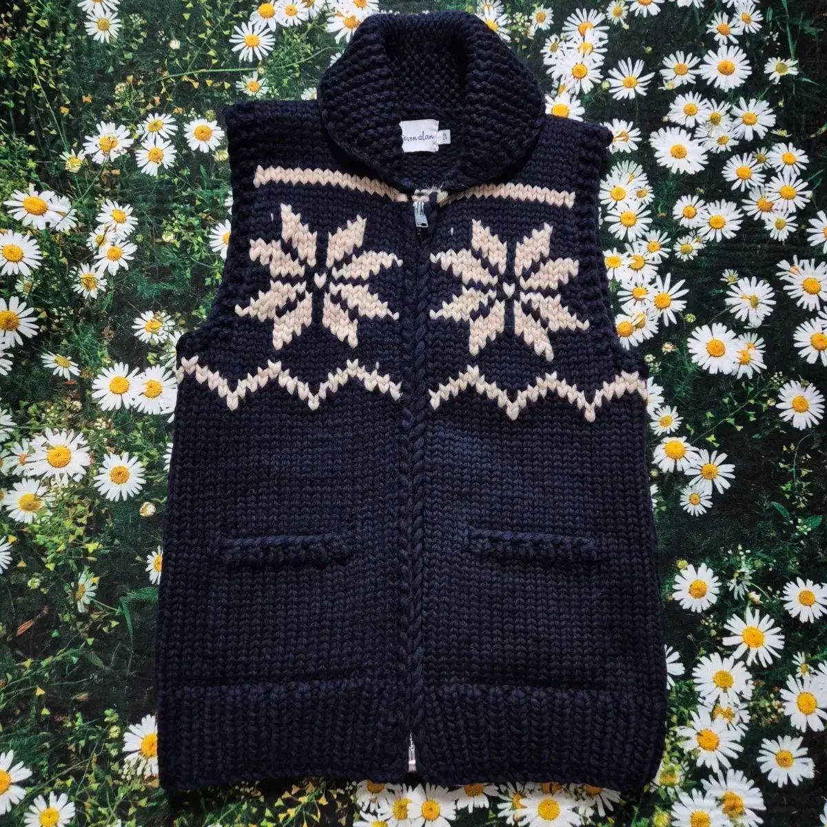 steven alan 雪片 カウチン ベスト 聖人 S