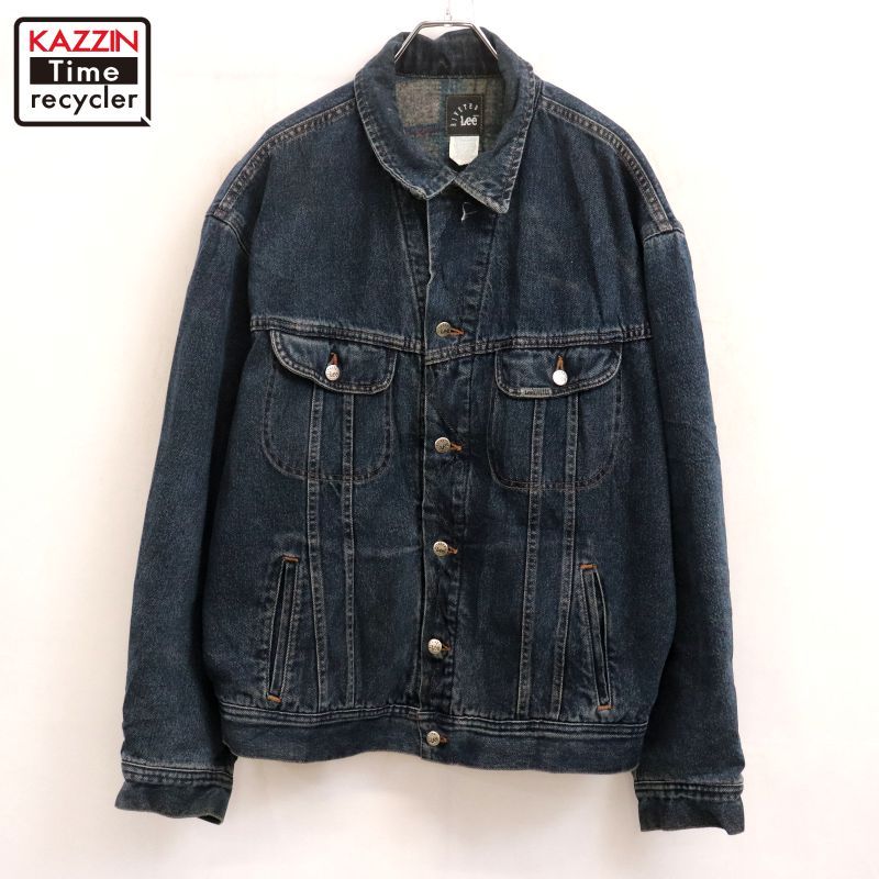 90s vintage Lee 裏地ブランケット デニムジャケット メンズ 表記XXL