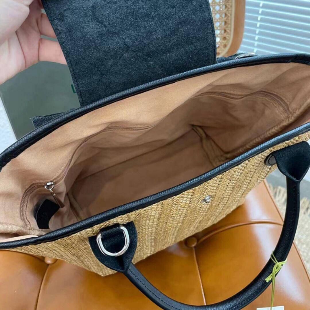 LONGCHAMP ロンシャン 2WAYバッグ かごバッグ ストローバッグ LE