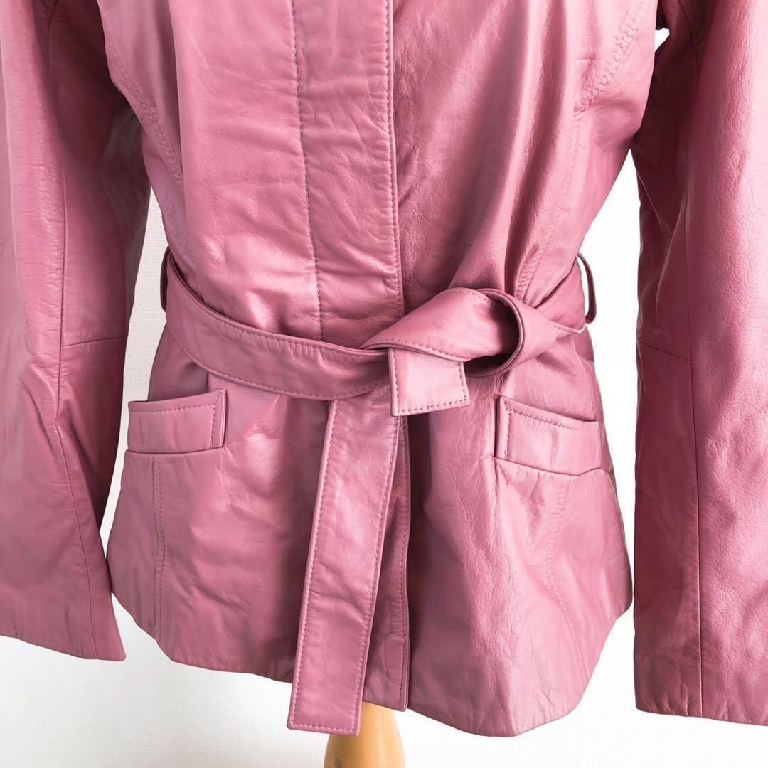 FRANCO FERRARO フランコフェラーロ レザージャケット 牛革 ピンク