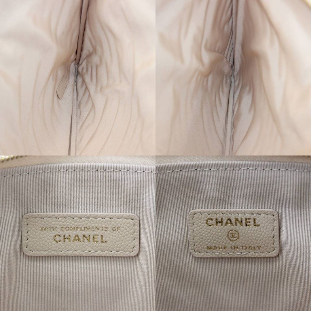 あ*じ様 CHANELレディースバッチ CHANEL/シャネル Vステッチ クラッチバッグ ソフトキャビアスキン
