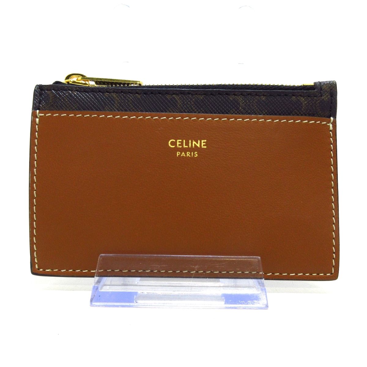 CELINE(セリーヌ) コインケース美品 トリオンフキャンバス タン