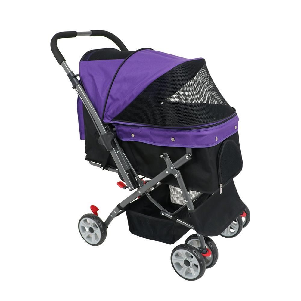 ペットカート 対面式 折りたたみ 多頭 中型犬 小型犬 猫 2 way 軽量 組立簡単 工具不要 介護用 ドッグカート ペットバギー 犬 動物 ペット用品 パープル yew 1 その他 犬用品