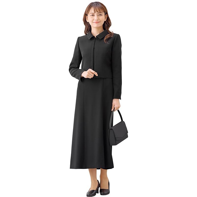 [マーガレット　ゴールド] レディース ブラックフォーマル 喪服 礼服 ロング丈 アンサンブル m453-13 1