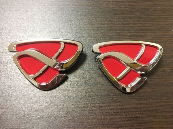 MAZDA RX-7 FD3S anfini GENUINE PARTS emblem RED アンフィニ エンブレム 赤 オーナメント フロント リヤ セット RX7 SAVANNA rx7 rx-7