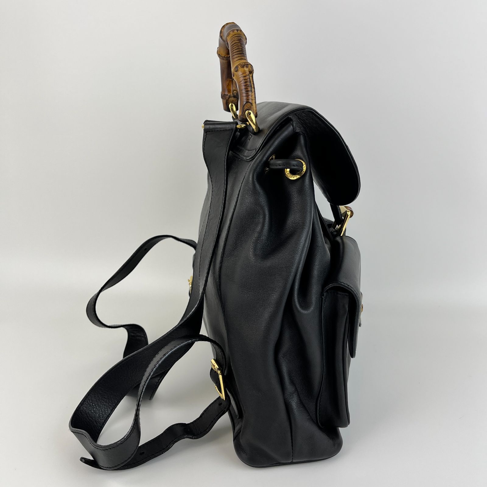 【美品】GUCCIビンテージ スエード レザー リュック バンブー ブラック 楽天市場】【バッグ】GUCCI グッチ バンブー リュック リュック