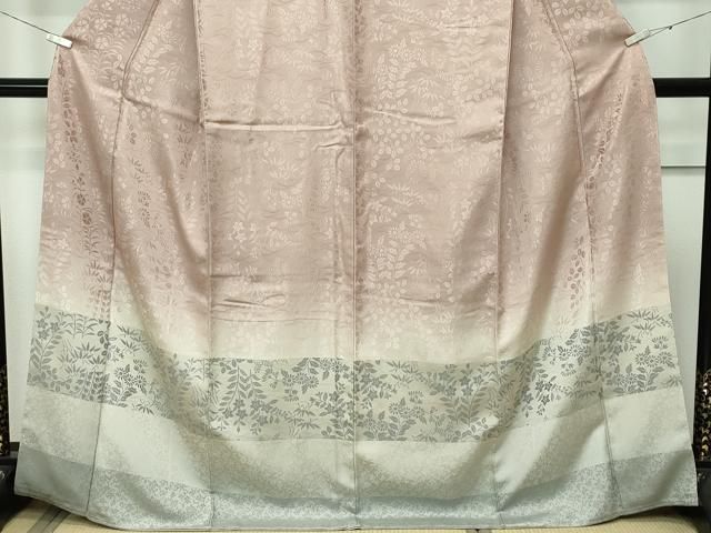 平和屋本店□極上 創業200年・7代目永治屋清左衛門 訪問着 お召地 草花