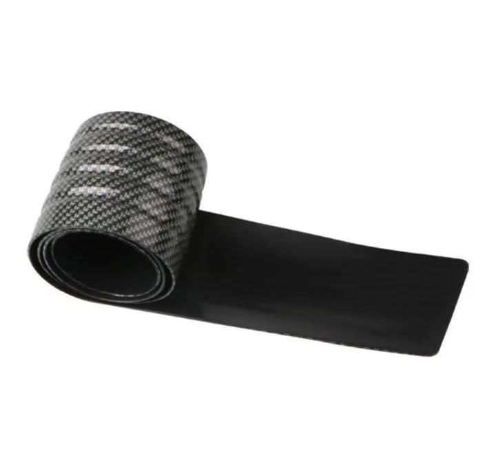 車トランクカバー 傷防止 カーボンファイバーゴム ドアエントリーガード