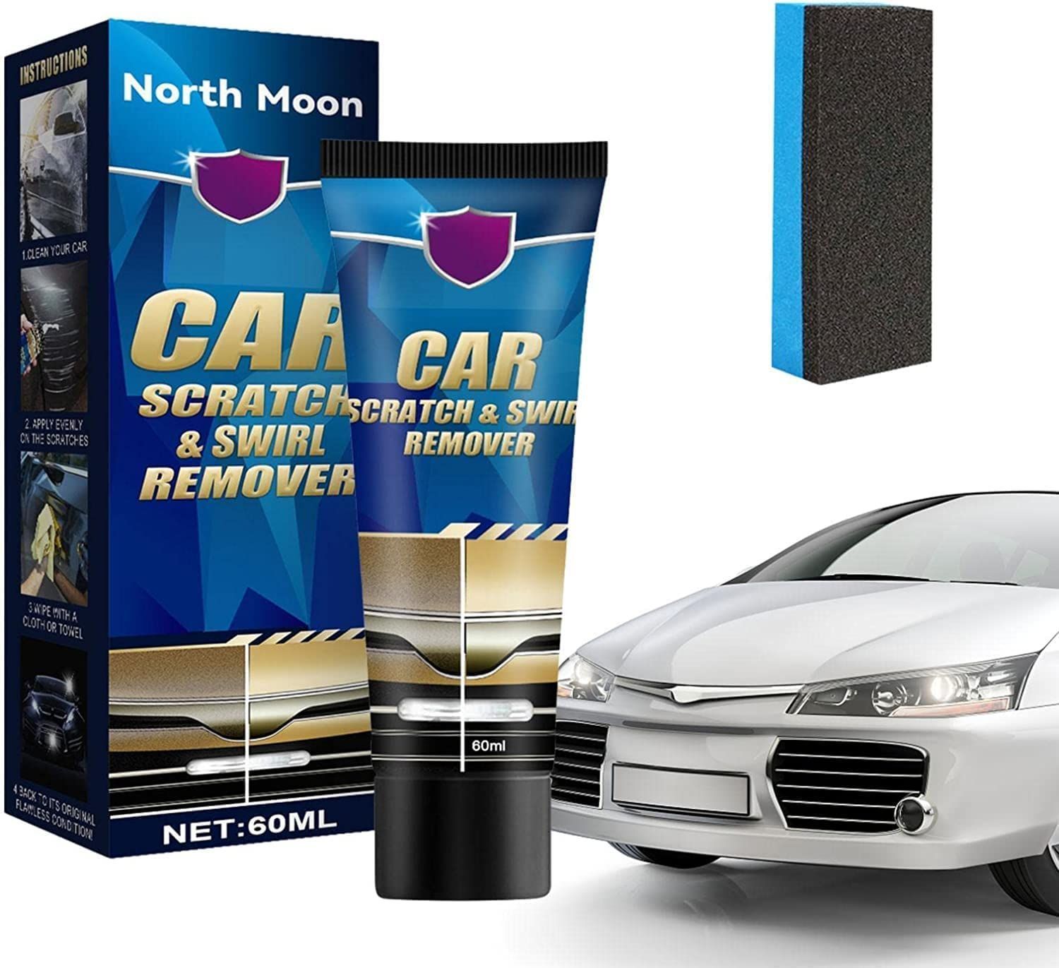 車ケア 車の傷 クリーム 傷隠し剤 修理研磨ワックスクリーム 愛車のこすり傷を一発で除去 小傷・すり傷・スクラッチ傷・ドアハンドルの爪痕も拭くだけで除去 魔法の傷消しクロス 愛車ケ