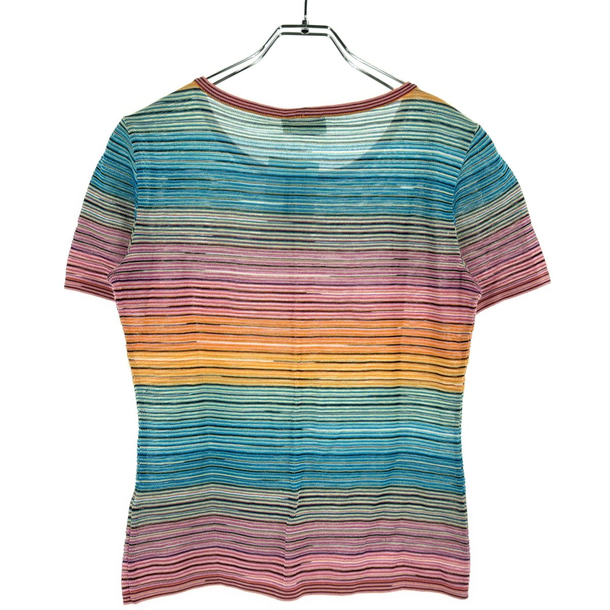 MISSONI ジャカードニット ウール混 Tシャツ MISSONI ウール混 Tシャツ メタリック ジャカードニット | THE