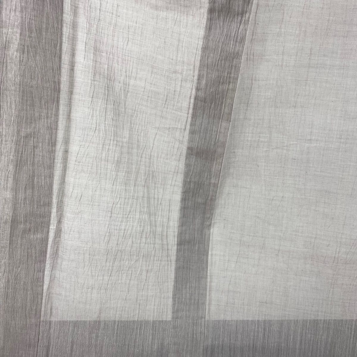 紬 身丈163cm 裄丈66.5cm M 薄物 小千谷ちぢみ 証紙 薄紫 麻 美品 逸品  