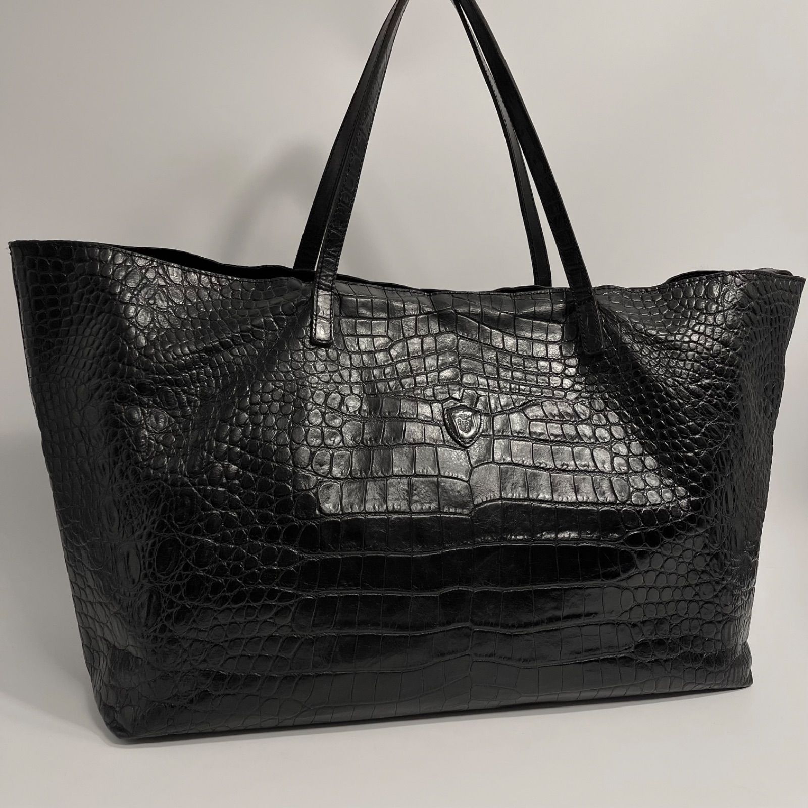 激レア 極美品 GUCCI グッチ ベルト 極太 クロコ型押しレザー カーキ 極美品✨】ハンドバッグ クロコ レザー カーキ 激レア 極美品 GUCCI