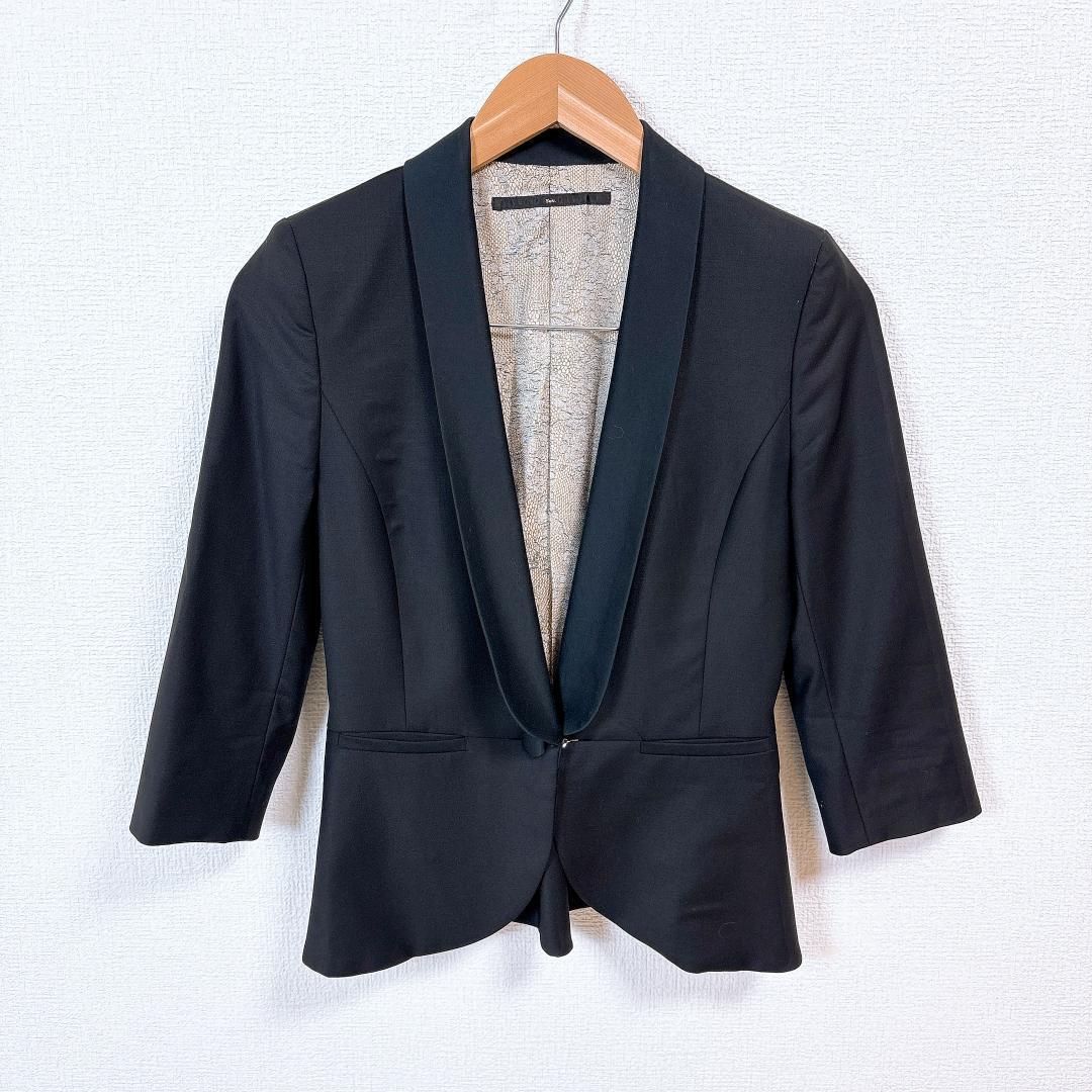 ソブ レディーススーツ セットアップ ワンボタン 36 ブラック