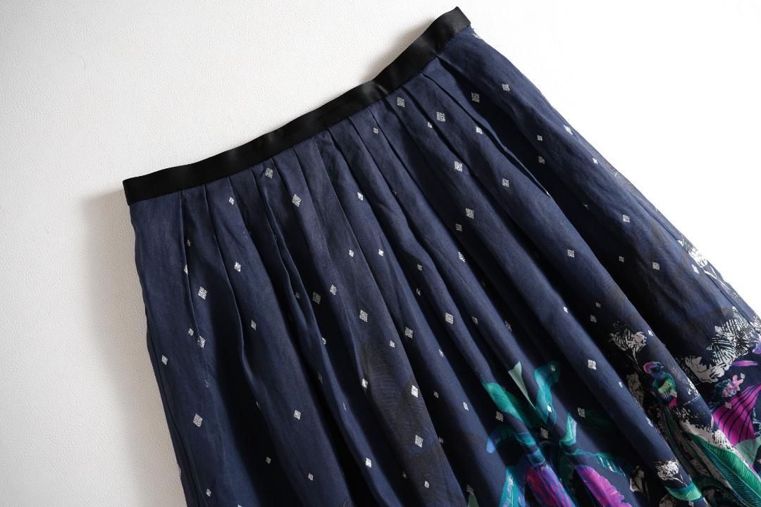 514t グレースコンチネンタル コロニアルプリントスカート SIROKUMA-CORPORATION_COM