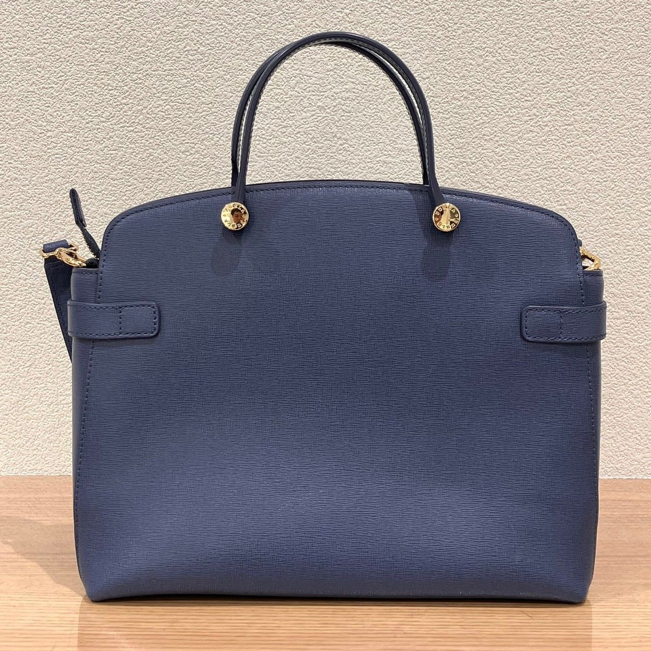 FURLA フルラ 2WAY ハンドバッグ ショルダーバッグ ブルー - メルカリ