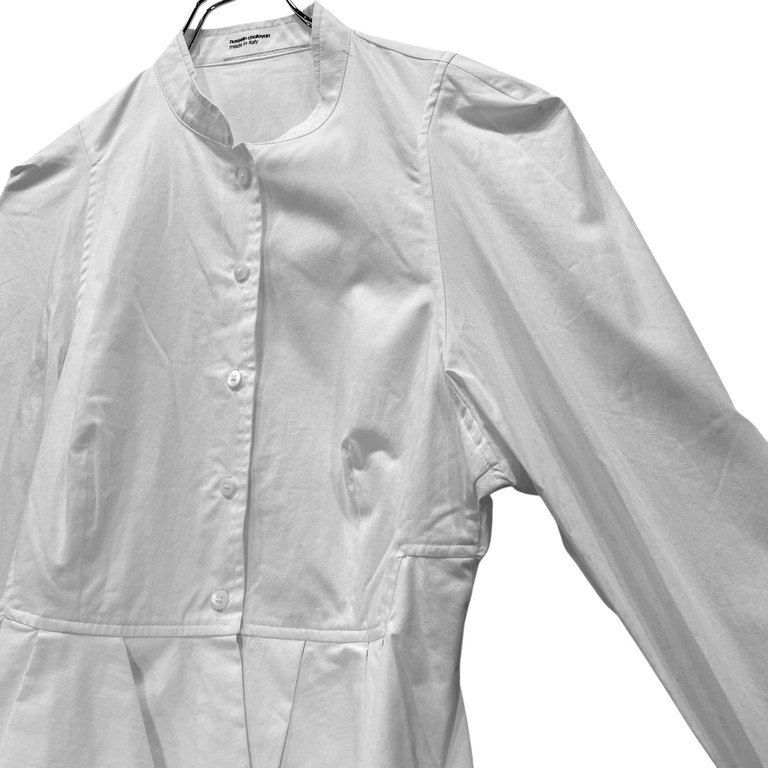 hussein chalayan 裾フリルスタンドカラーショートシャツジャケット