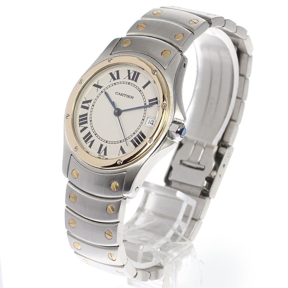 カルティエ CARTIER W20036R3 サントスクーガ LM YGコンビ 自動巻き メンズ良品_723367 - メルカリ