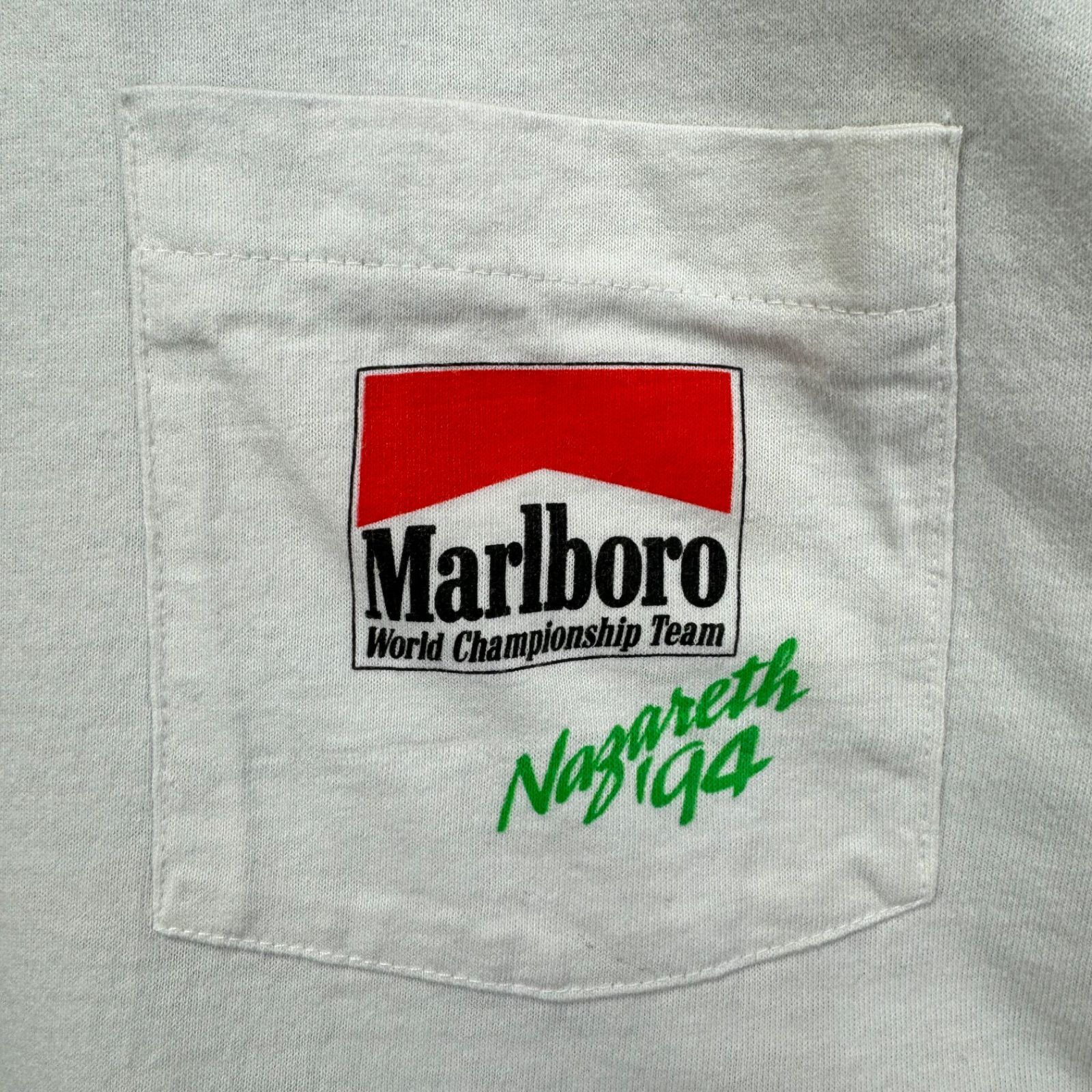 90s vintage USA製 Marlboro Logo Print T-shirt Tee マールボロ マルボロ タバコ 煙草 tabacco  cigarettes Tシャツ ポケT ポケットT ポケット付 企業T シングルステッチ ヴィンテージ 古着 - メルカリ