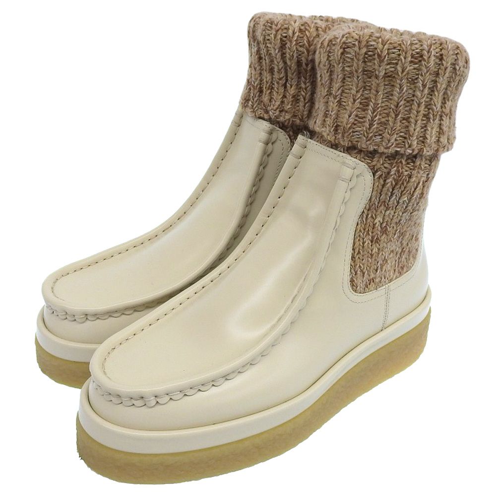 【関税&送料込】Chloe Beige Fabric Ankle Boots Chloé Boots | Chloé US official site