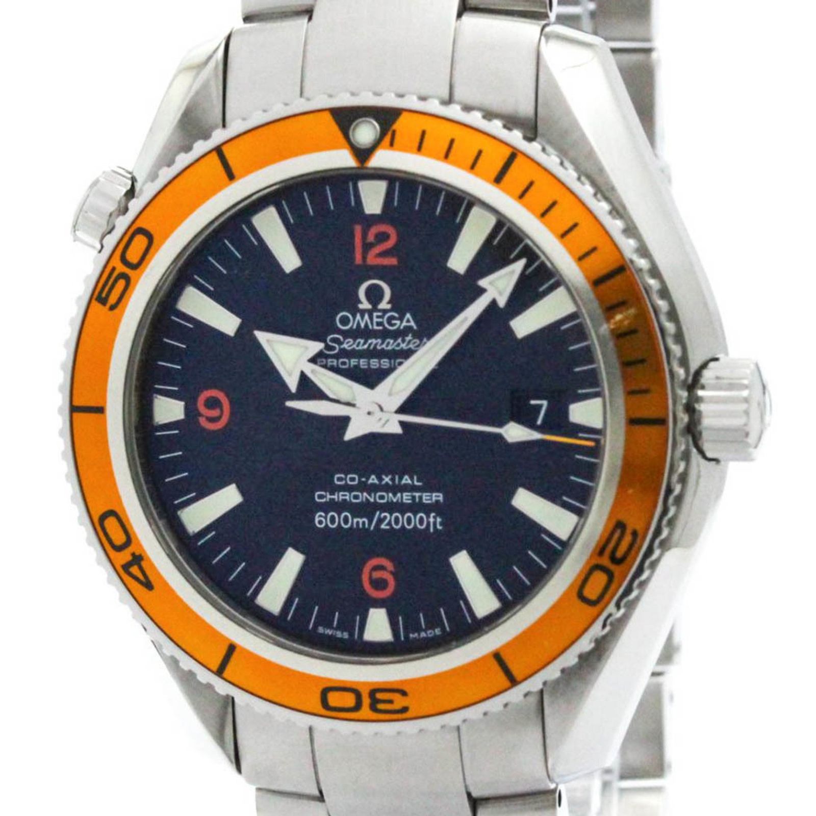 オメガ OMEGA シーマスター プラネットオーシャン 600M コーアクシャル オレンジベゼル ステンレススチール 自動巻き メンズ 時計 2209.50 外装仕上げ済み