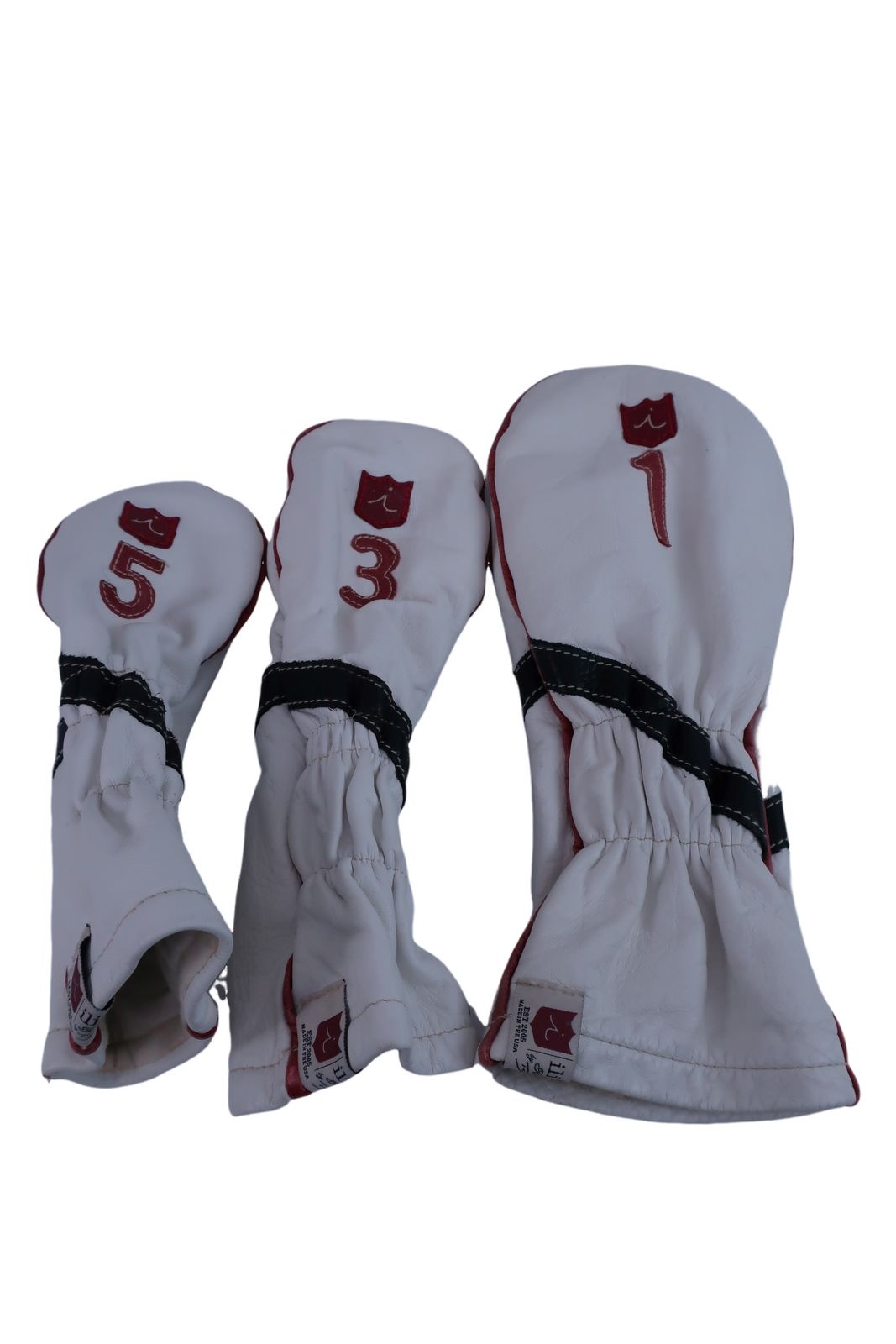 iliac golf(イリアックゴルフ) ヘッドカバー3点セット 白 1W / FW×2 ゴルフ用品 2403-0142