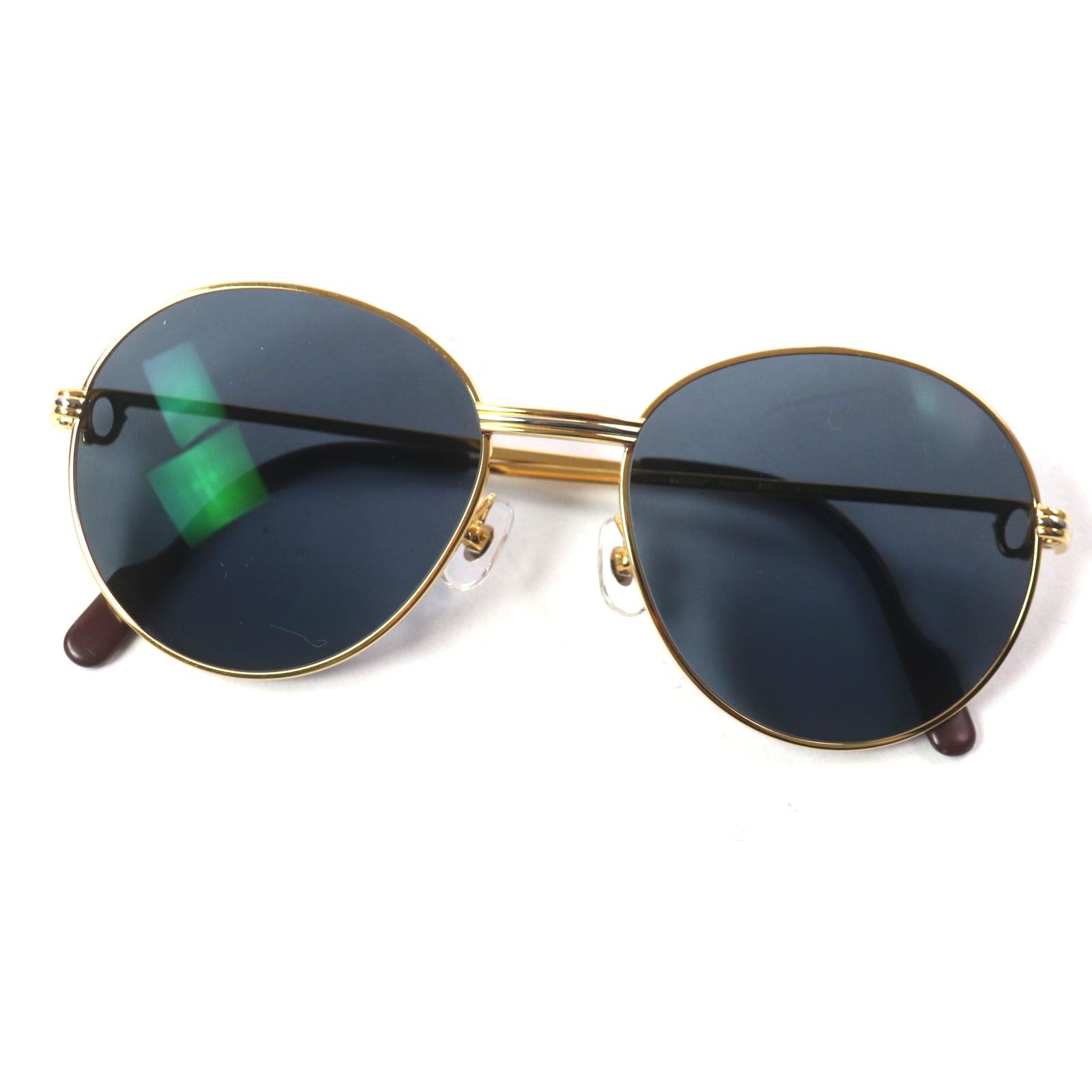 美品✨希少 カルティエ サイド ロゴ サングラス 金具 収納袋付き