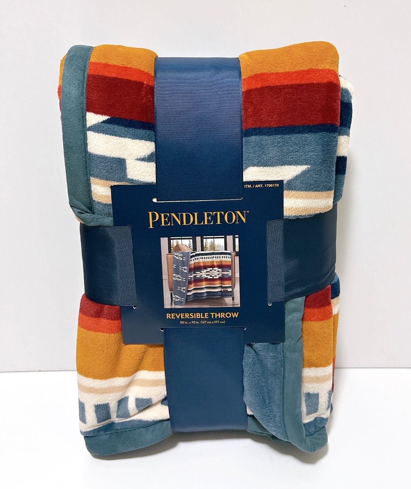 ペンドルトン 大判ひざ掛け リバーシブル 127cm × 177cm マルチカラー