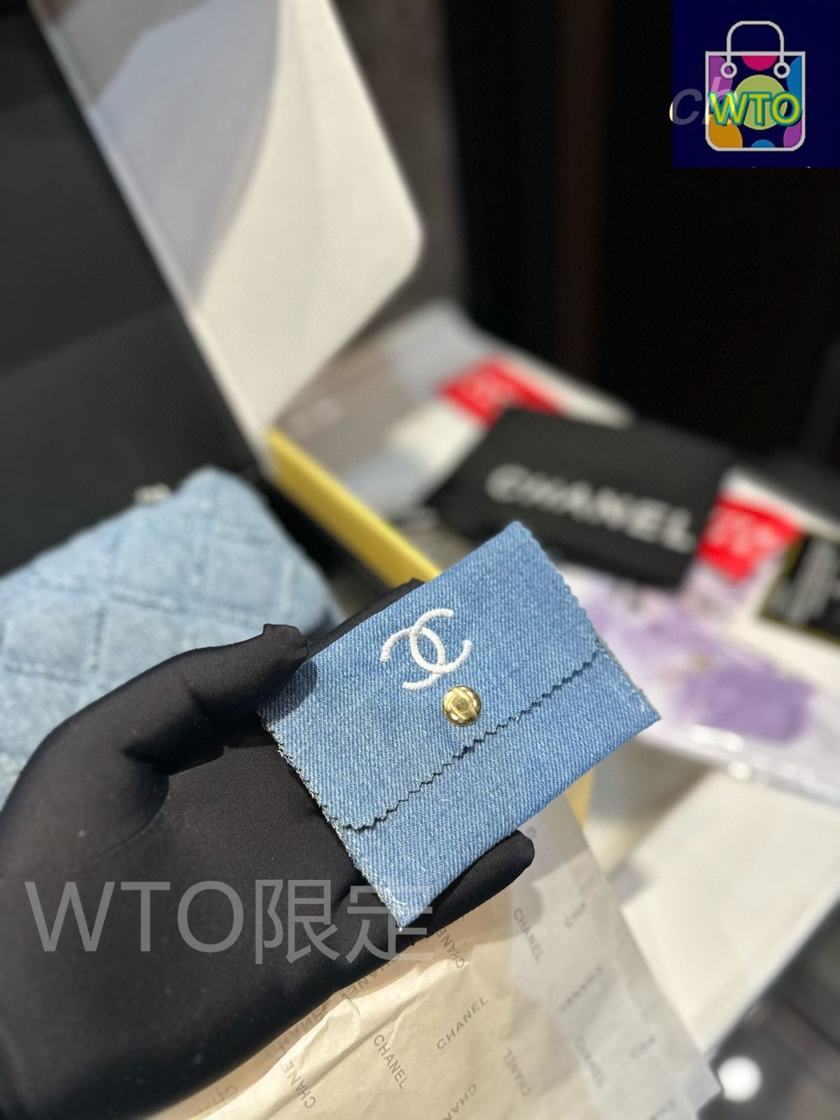 Chanel 今日 高版本デニムミニ CF ツーピースセット～
