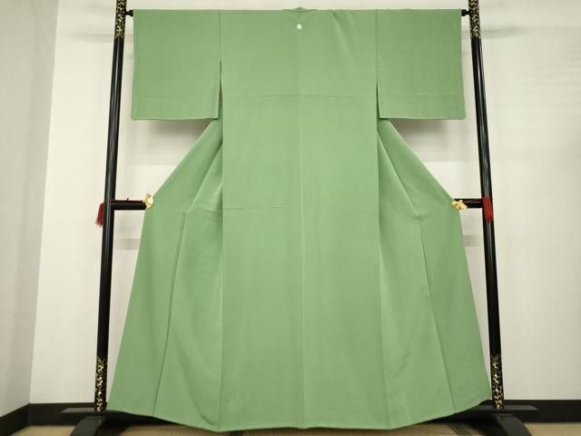 平和屋着物 上質な色無地 岩井茶色 正絹 AABC3553ck