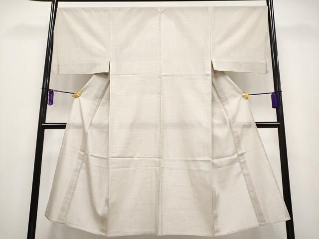 平和屋本店□極上 夏物 男性 本場大島紬 夏大島 白大島 100亀甲 総詰め