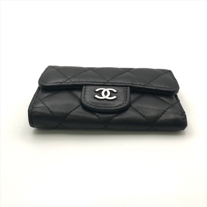 良品 CHANEL シャネル ココマーク マトラッセ ラムスキン 6連 SV