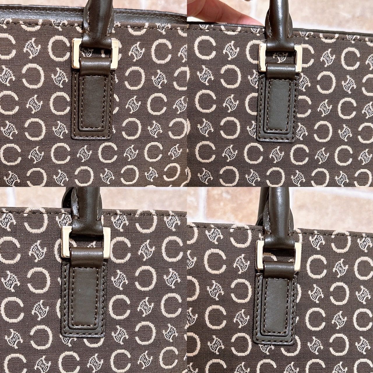 超 CELINE セリーヌ トートバッグ マカダム柄 DECORATOM_COM_BR