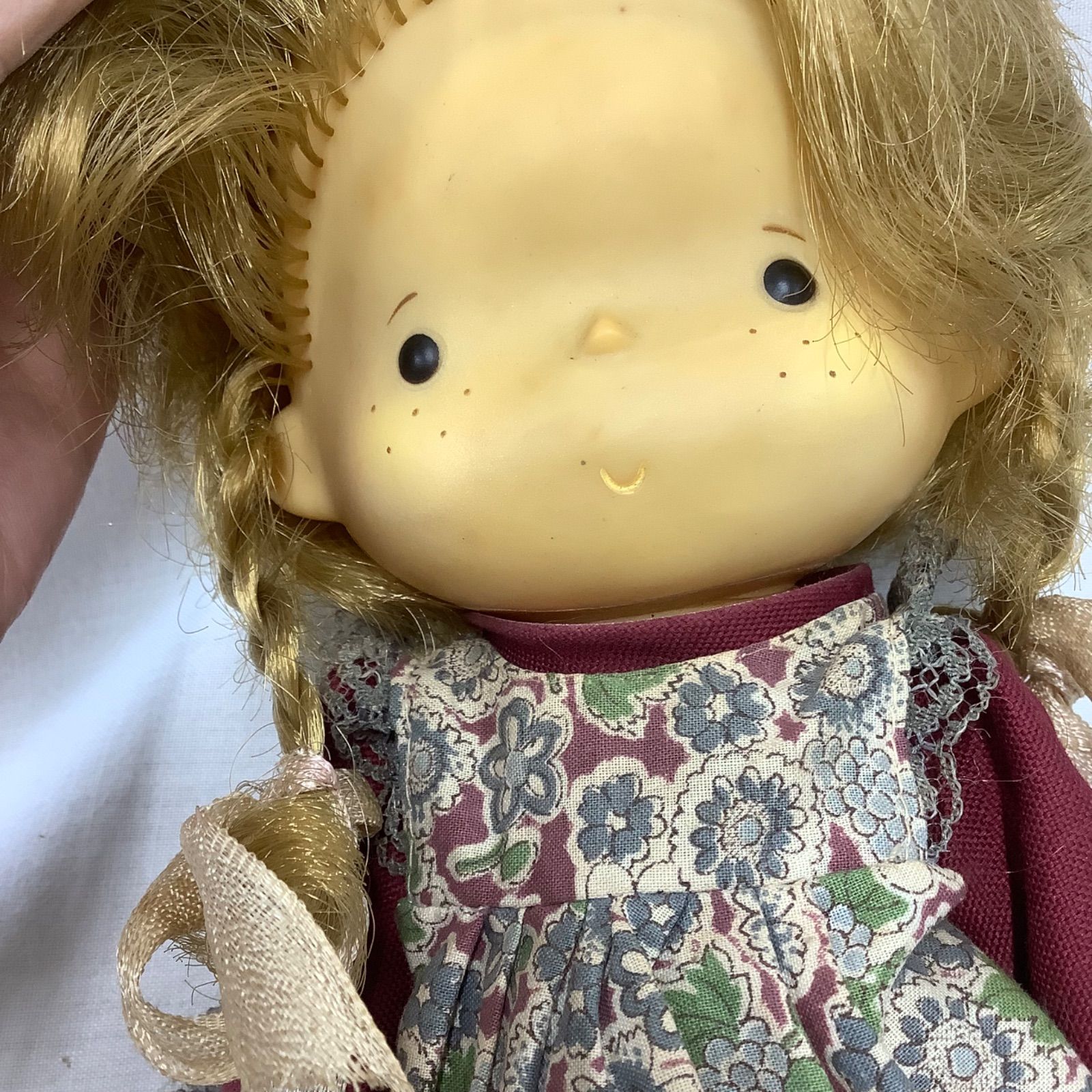 昭和レトロ レア セキグチ お人形 三つ編み 女の子 C674 - メルカリ