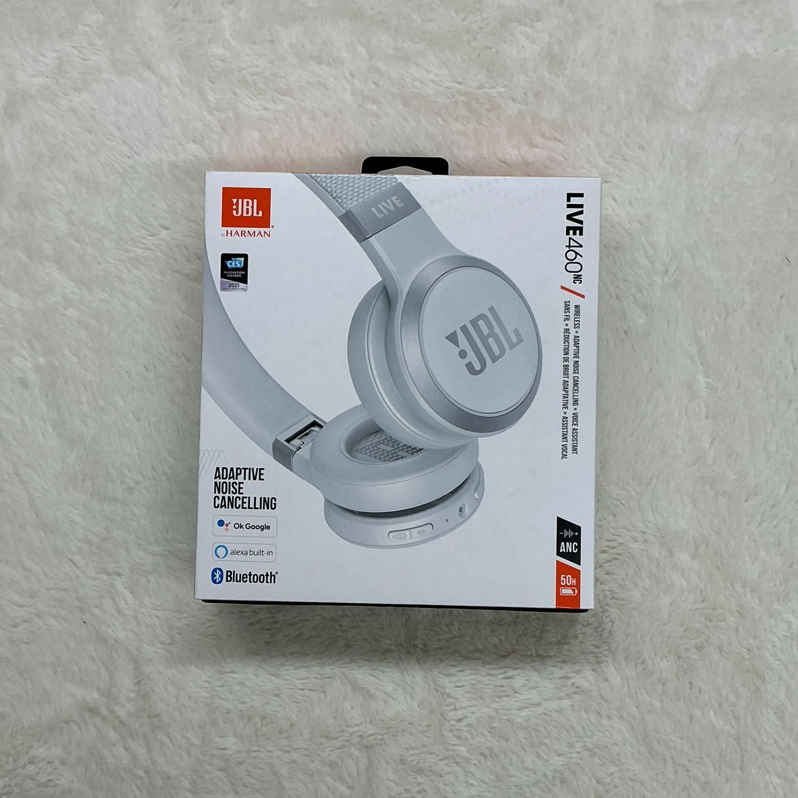 新品】ワイヤレスヘッドホン JBL LIVE460 ホワイト - メルカリ