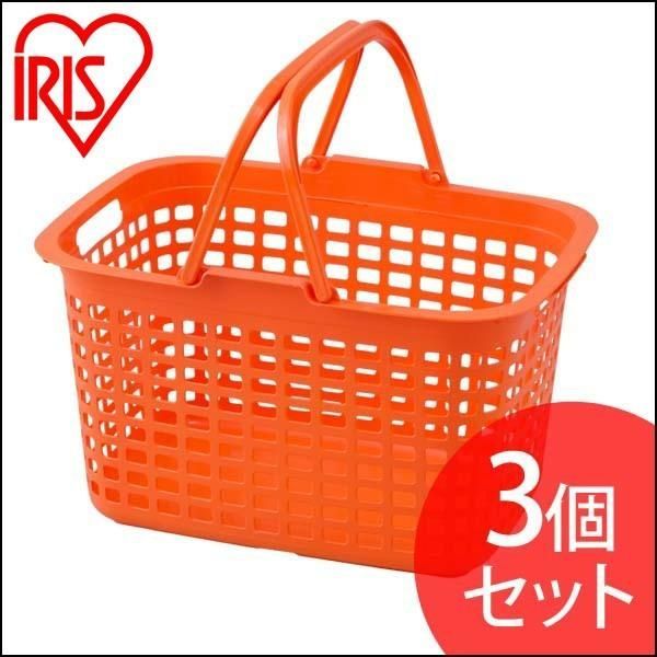 【公式】職人の車載ラック専用 キャリーバスケット CBT-M オレンジ／ブラック (3個セット) アイリスオーヤマ