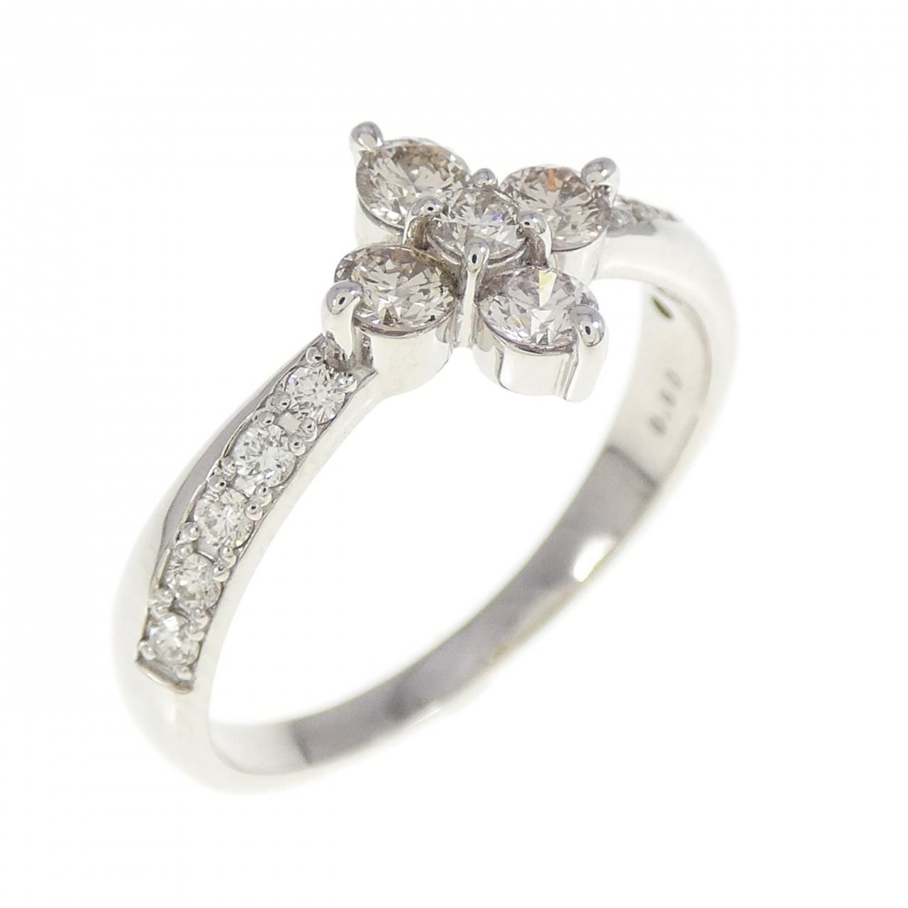 PT950 フラワー ダイヤモンド リング 0.50CT