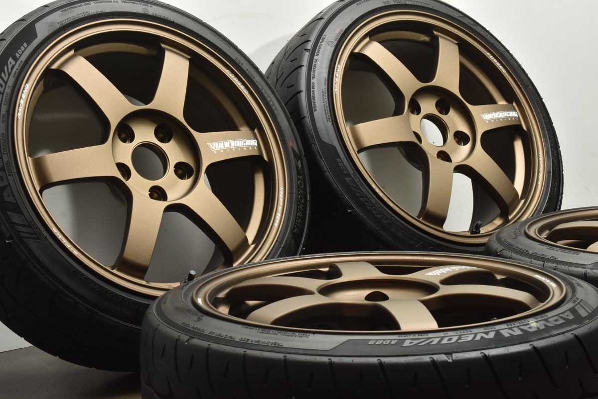鍛造 レイズ ボルクレーシング TE37 SAGA S-plus 17in 7.5J 48 PCD114.3 アドバン ネオバAD09 195 45R17 スイフトスポーツ RAYS