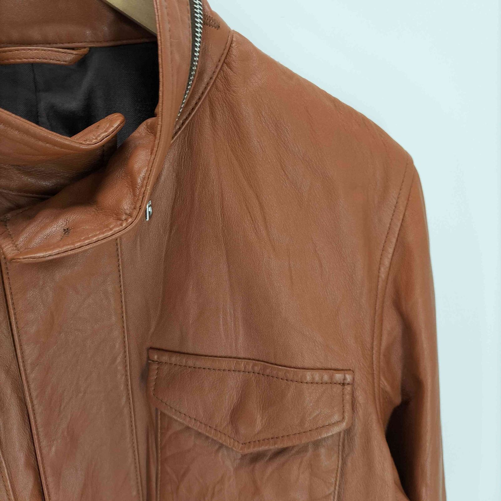 ソフネット SOPHNET. 12AW WASHED LEATHER FIELD BLOUSON ウォッシュド 