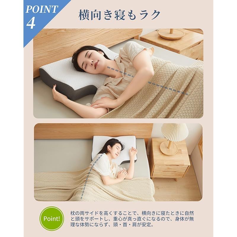 DreamCat's 枕 低反発枕 日本製 まくら 首が痛くならない 安眠 高さ