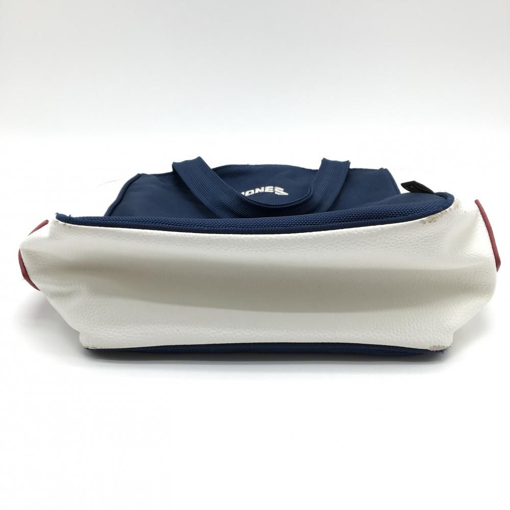 未使用に近い ジョーンズゴルフ JONES ゴルフカートバッグ ネイビー白