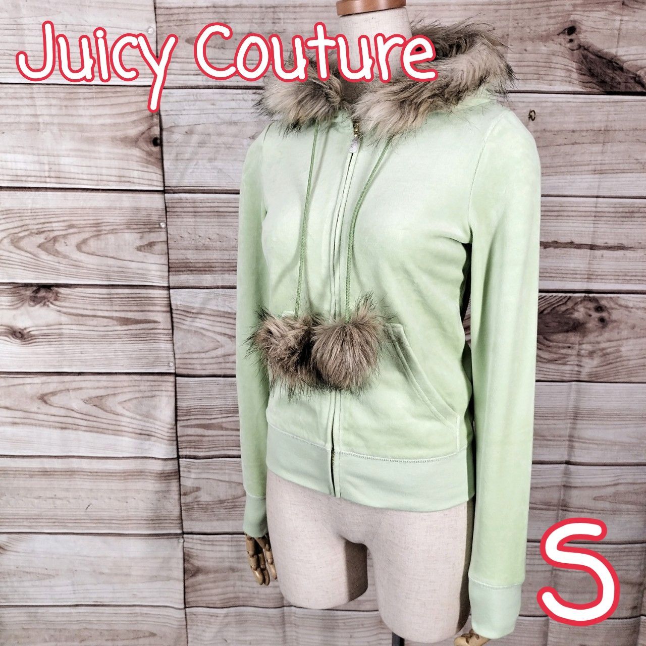 新品 未使用 タグ付き Juicy Couture ジューシークチュール レディース ファー付きパーカー トップス シャツ パーカ フェイクファー  長袖 黄緑 Sサイズ【ライトグリーン S】(kk 874117 ccc) - メルカリ