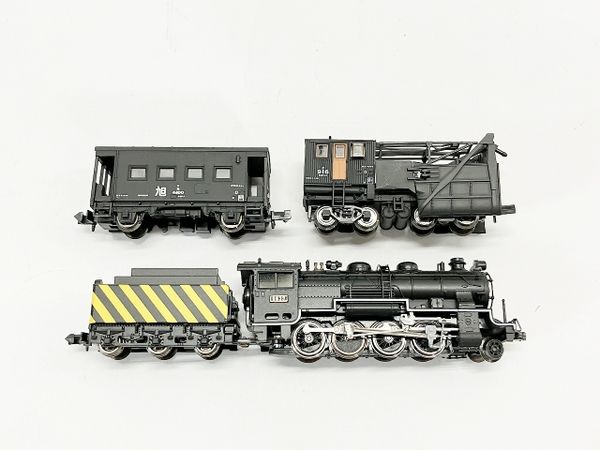 キ916&ヨ4400【♯054】メーカー不詳 49648＋キ916＋ヨ4400 (蒸気機関車9600+マックレー車+車掌車