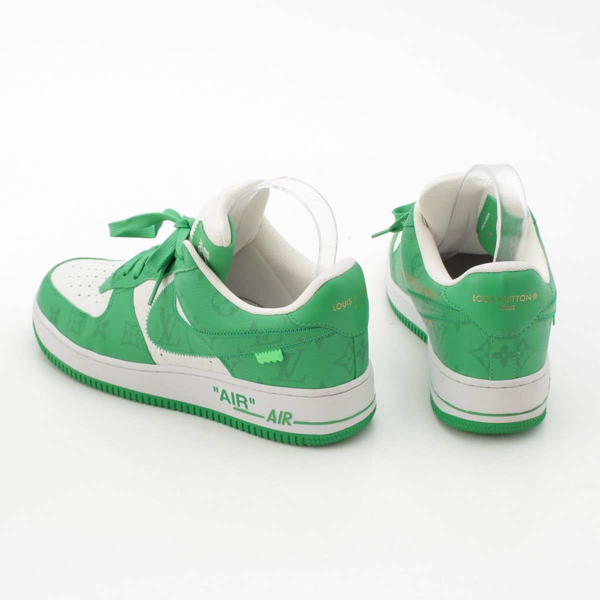 ナイキ＆ルイ・ヴィトン×エアフォース1ホワイト＆ジムグリーン
