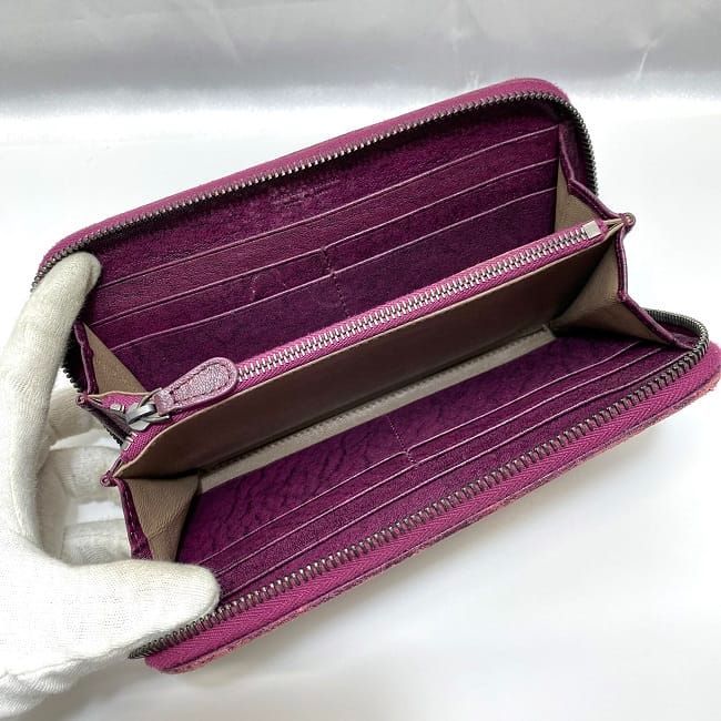 ボッテガヴェネタ ラウンドファスナー 長財布 ボルドー イントレ