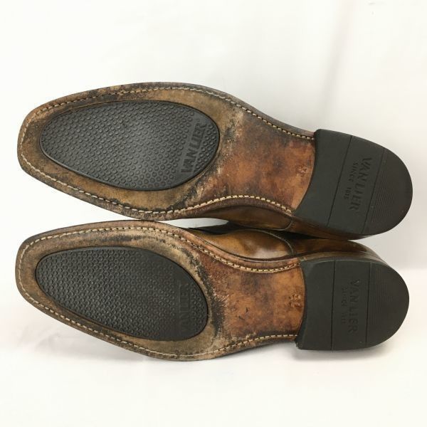 オールレザー/職人ハンドメイド　VANLIER/ヴァンライアー　チャッカブーツ　サイズ7.5　26.0程度　茶　/men's 管No.WZB204 オールレザー/職人ハンドメイド VANLIER/ヴァンライアー チャッカ