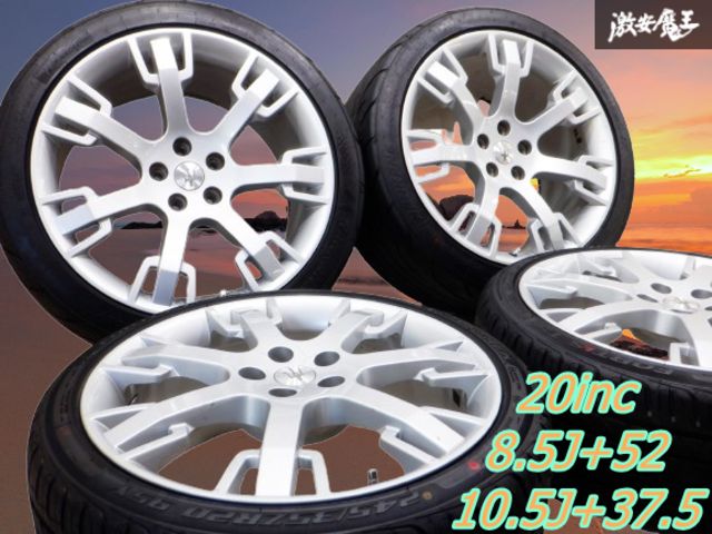 MASERATI マセラティ グラントゥーリズモ 純正 20inch 8.5J+52 10.5J+37.5 5H PCD114.3 245/35ZR20 285/35ZR20 2023年製 タイヤ付 ホイール