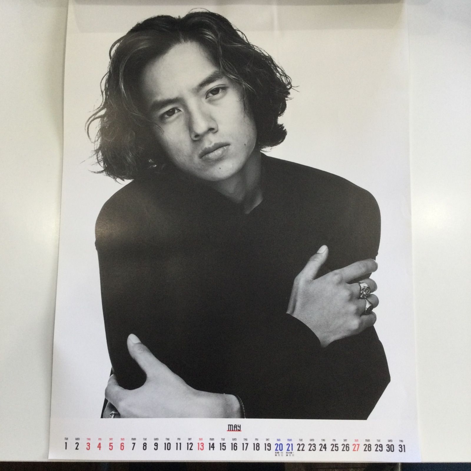 レア】 男闘呼組 1990年 カレンダー ＋ 特典ハンカチ付き 昭和