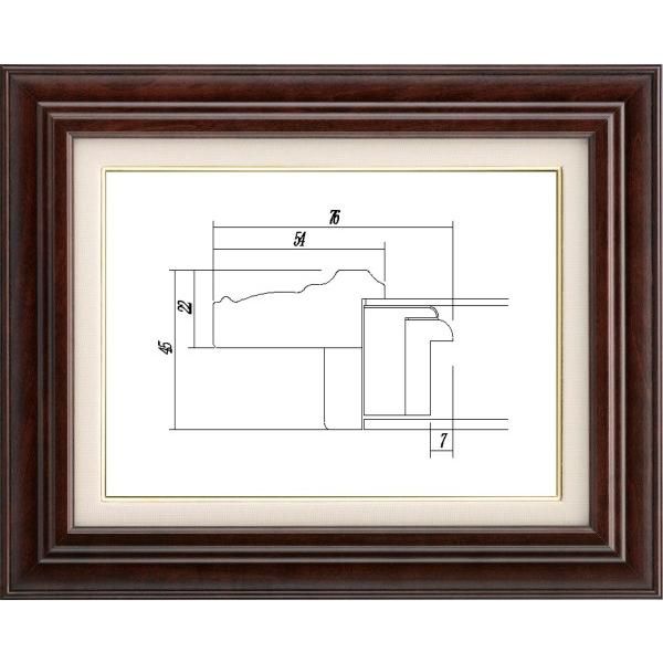 額縁 油絵/油彩額縁 木製フレーム アクリル付 7741 サイズ F12号 シタン - メルカリ