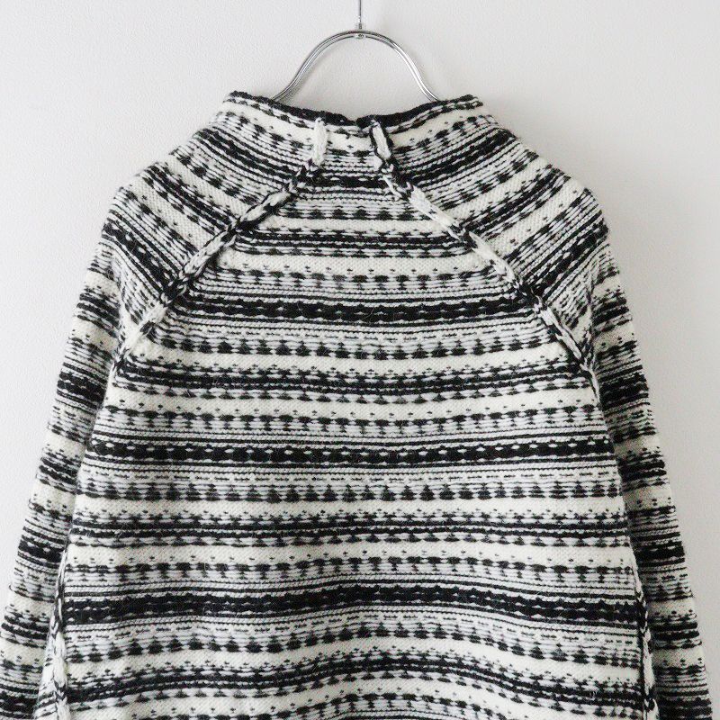 美品 2021AW MM6 メゾンマルジェラ Maison Margiela Insideout knit インサイドアウトニット /ホワイト ブラック 【2400013715270】 tresorstore_2400013715270
